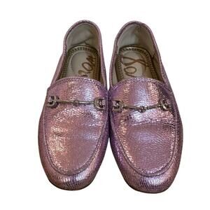 Sam Edelman Loraine Bit Loafer sz 11 Pink Metallic Girl's Shoes